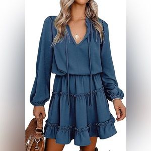 BTFBM Long Sleeve Ruffle Dress NWT